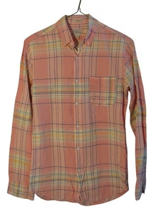 J. Crew S Indian Madras Pink Plaid Slim Fit Button Down Shirt - Picture 1 of 3