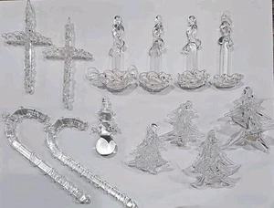 10 Glas Weihnachten Ornamente Kreuz Baum Schneemann Zuckerstange Kerzenständer 3,5"  - Bild 1 von 21