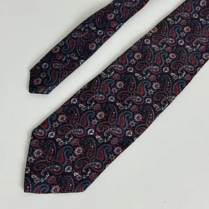 Vintage Christian Dior Krawatte Seide Marine Paisley - Bild 1 von 6