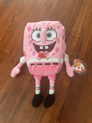 TY Beanie Baby SPONGEBOB SQUAREPANTS ( PINKPANTS ) (8 inch) Used w Tags Plush - Image 1 of 4