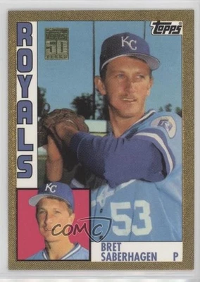 2001 Traded & Rookies 50 Years Topps Reprint Gold /2001 Bret Saberhagen #T110 - Image 1 of 2