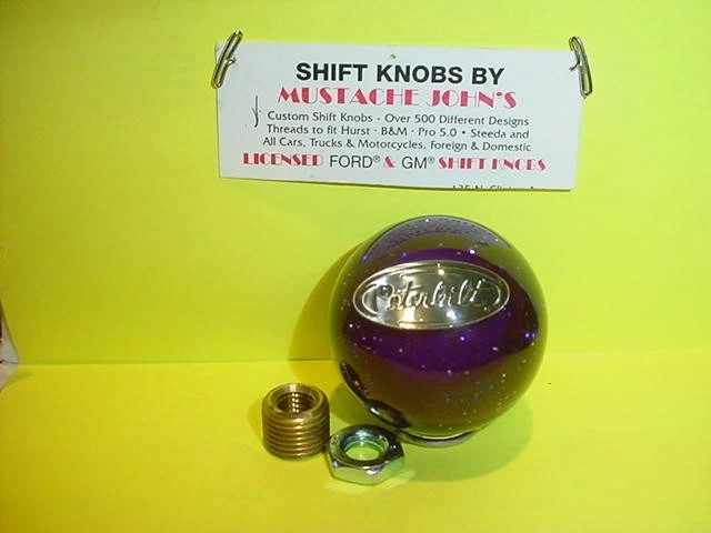 Peterbilt Años 60 - 70 Retro Brillo 2" Perilla de Cambio Personalizada, Logo Plateado (Negro) Foto 1 de 1