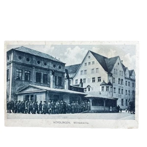 Postkarte AK Nördlingen Militärküche Ungelaufen Hotel deutsches Haus - Bild 1 von 3