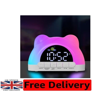 Wake Up Light Sunrise Alarm Clock Digital Bedside Clock Dimmable Night Light RGB - Picture 1 of 10