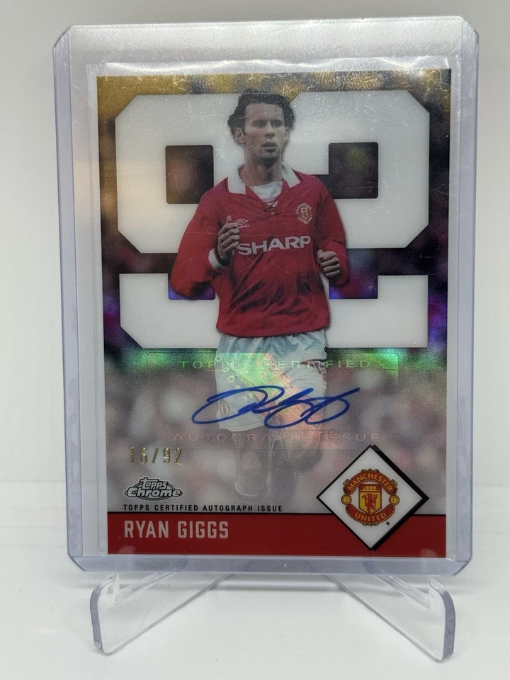 Ryan Giggs Topps Cromo Edición Deluxe Manchester United 92 Autógrafo #16/92 Foto 1 de 2
