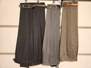 Lot of 4 Men's Handsome Jos A Bank Wool Dress Slacks Pants 35 X 30 L6 - Picture 1 of 6