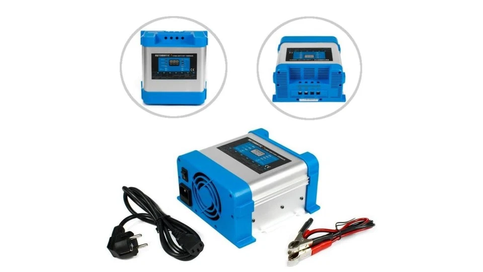 Prostownik sieciowy BC-20 PRO do akumulatorów 12V 20A z wyświetlaczem LCD AZO Di - Bild 1 von 1