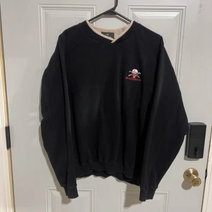 Vintage Nebraska Blackshirts Sweatshirt 90s Football Retro Large Black - Picture 1 of 12