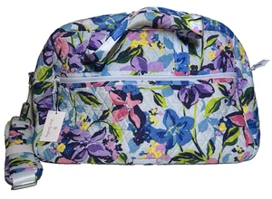 Bolso de Viajero Vera Bradley Mediano Mariano Floral Equipaje Asa Caída Fin de Semana Playa - Imagen 1 de 9