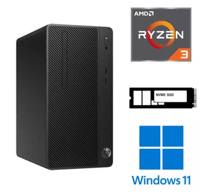 HP 285 G3 MT PC Computer Ryzen 3 2200G AMD 8GB DDR4 RAM 128GB NVMe Windows 11 - Picture 1 of 10