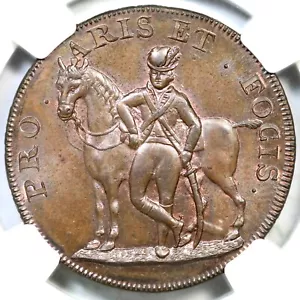 1795 D&H-33A NGC MS 66 BN SUFFOLK - HOXNE Conder Token 1/2P - Picture 1 of 3