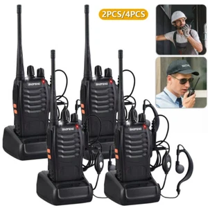 2/4x Baofeng Walkie Talkie BF-888S Sprechfunkgeräte Handfunkgerät 16Kanäle 5KM - Zdjęcie 1 z 20