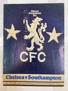FA CUP 3ª Ronda Programa de Fútbol Chelsea v Southampton 12 de enero de 1977 824c - Imagen 1 de 3
