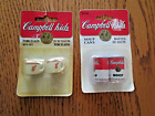 Campbell's Kids Soup 1995 Small Mini Dollhouse Soup Cans & Porcelain Mugs