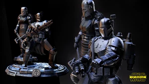 THE ARMORER and PAZ VIZSLA Diorama Star Wars Mandalorian Resin Model Kit WICKED - Picture 1 of 8