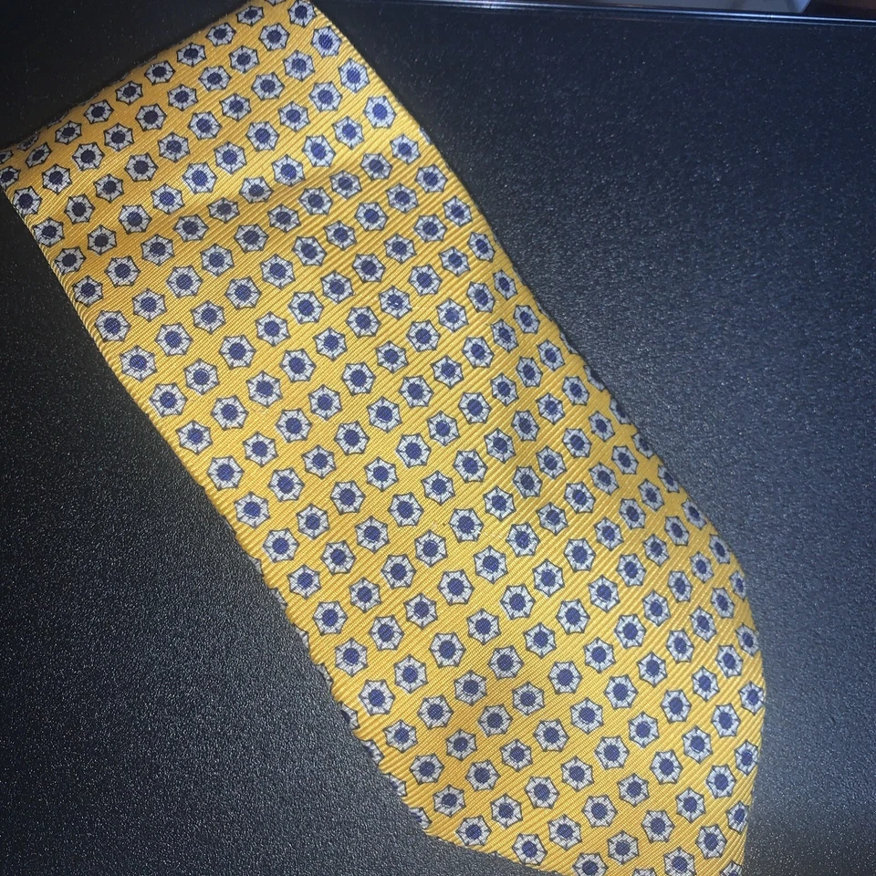 Corbata de cuello de seda geométrica amarilla Polo Ralph Lauren para hombre Foto 1 de 3