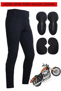 Mejor Mujer Motocicleta Montar Leggings Pantalón Pantalón Forrado con Kevlar CE Armadura - Imagen 1 de 9