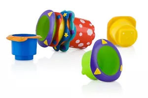 Nuby Splish Splash Stapelbecher 5er Pack - Badespaß - Entwicklung - BPA frei - Bild 1 von 9