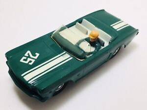 Vintage 1965 Marx Mustang Convertible 1/32 Scale Slot Car. #25 Green Beauty!