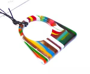 Sobral Magazin Glanz Tag hell Regenbogen Streifen Künstler hergestellt Ringgröße 9 - Bild 1 von 6