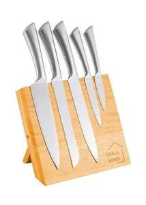 Natural Bamboo Magnetic Knife Block Holder with Strong Magnets for Home Kitchen - Picture 1 of 8