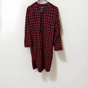 Polo Ralph Lauren Sleep Pajama Shirt Gown Nightshirt Buffalo Plaid Woman’s Small - Picture 1 of 5