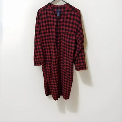 Polo Ralph Lauren Sleep Pajama Shirt Gown Nightshirt Buffalo Plaid Woman’s Small - Image 1 of 4