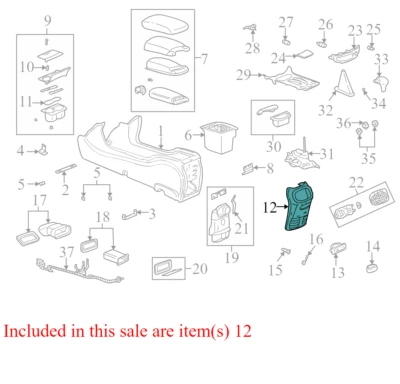 2003-2005 Pontiac Bonneville Console Panel Used 25693214 OEM Foto 1 de 4