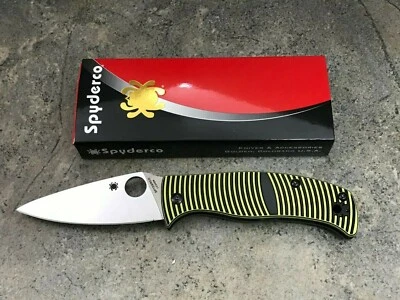 Cuchillo Spyderco Caribbean Hoja de Sal Mango Amarillo/Negro C217GP Borde Liso Foto 1 de 3