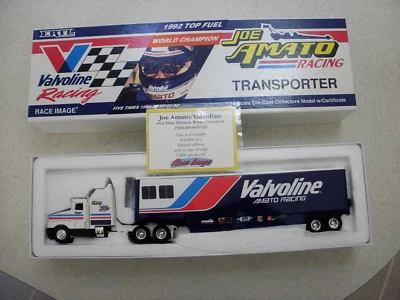 NHRA 1/64 ERTL JOE AMATO 1992 VALVOLINE HAULER COA + STICKER 1/5000 #2749 - Image 1 of 4