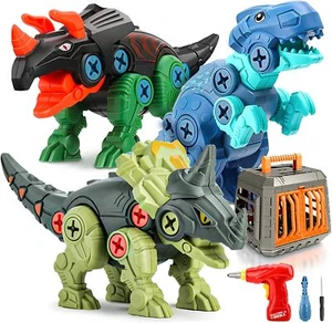 Auyyyosk Take Apart Dinosaur Toys Kids Learning STEM Building Construction Dino - Picture 1 of 12