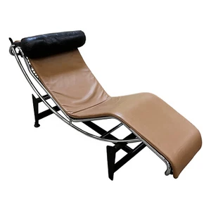 Cassina Le Corbusier LC4 Lounge Liege Vintage Design Leder Sofa Amber Beige - Bild 1 von 5