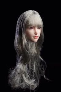 1/6 Beauty Long Silver Curly Hair Head Sculpt For 12" Female PHICEN PALE Figure - Picture 1 of 5