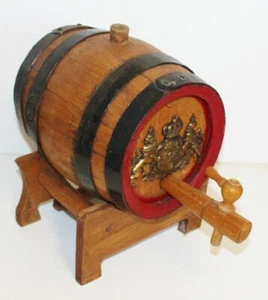 antiguo "BARRIL DE LICOR" con escudo de latón, sin barril de cerveza - Imagen 1 de 5