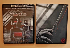 SWEENEY TODD (U.S. 4K Ultra HD +Blu-ray +Digital, 2007, with RARE SLIPCOVER) NEW - Foto 1 di 1