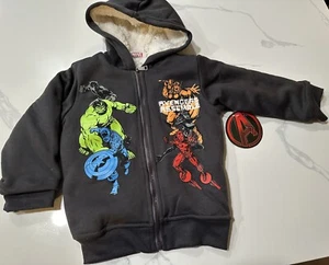Marvel Avengers Youth Faux Sherpa Lined Hoodie (X-Small 4) Retails For $50 - Picture 1 of 8