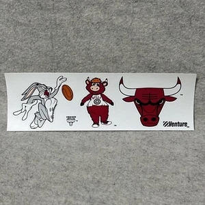 Chicago Bulls Bumper Sticker Vintage 90’s Bugs Bunny Benny 3” x 9" NOS - Picture 1 of 2