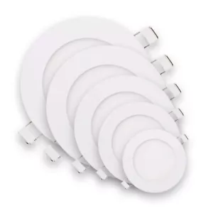 LED Recessed Panel Light Dimmable 18/24W Ceiling Down Lights Lamp Round Square - Picture 1 of 18