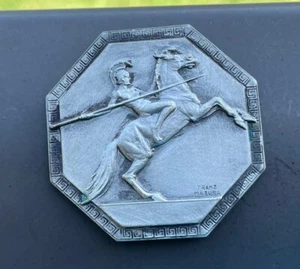 Franz Mazura Alexander the Great octagonal silvered Bronze Vienna Medal 1930 - Picture 1 of 4