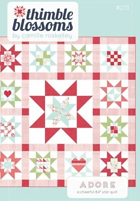 Moda ADORE Edredón Patrón Encuadernación CAMILLE ROSKELLEY Ligero DEDAL FLORES Foto 1 de 4