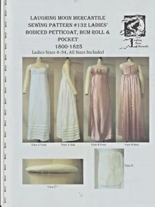 Historical LADIES BODICED PETTICOAT (C. 1800-1825) MISSES' Size 4-34 Uncut - Picture 1 of 3