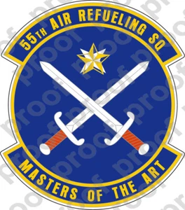 AUFKLEBER USAF 55TH AIR REFUELING SQUADRON - Bild 1 von 1