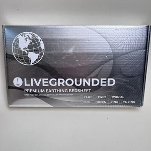 NEW LiveGrounded Premium Fitted Earthing Bed Sheet King Organic Cotton & Silver - Picture 1 of 14