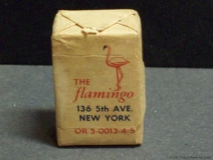 Cubo de azúcar vintage sin abrir Flamingo 5th Ave restaurante de la ciudad de Nueva York NYC - Imagen 1 de 4
