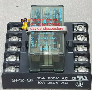 Relés Aromat 10A 30VDC SP2-DC5V AR102998 2 ENCHUFE DE CIERRE DE BOBINA + base SP2-SF - Imagen 1 de 11