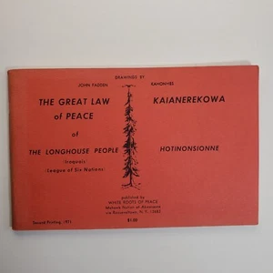 The Great Law of Peace of the Longhouse People by White Roots of Peace 1971 - Bild 1 von 6