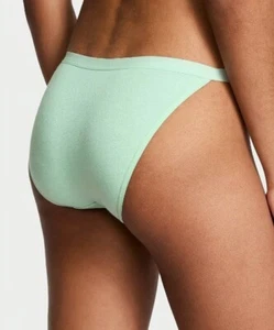 VICTORIA SECRET Cotton String Bikini Panty SIZE M L XL Pretty Mint Logo band - Picture 1 of 4