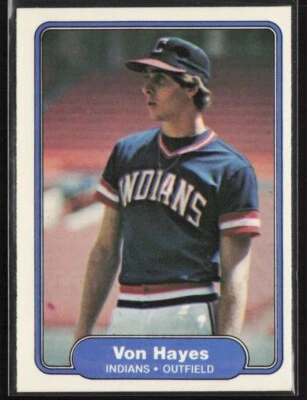 1982 Fleer #371 Von Hayes Rookie Cleveland Indians - Image 1 of 2