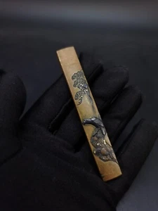 Espada japonesa águila y pino Kozuka para Wakzaishi, antiguo período Edo, D106 - Imagen 1 de 9