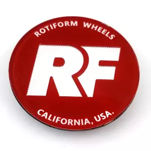 Rotiform Red Chrome Foil Logo 2.75" Dia Snap In Wheel Center Cap PN: 32170RC - Picture 1 of 5